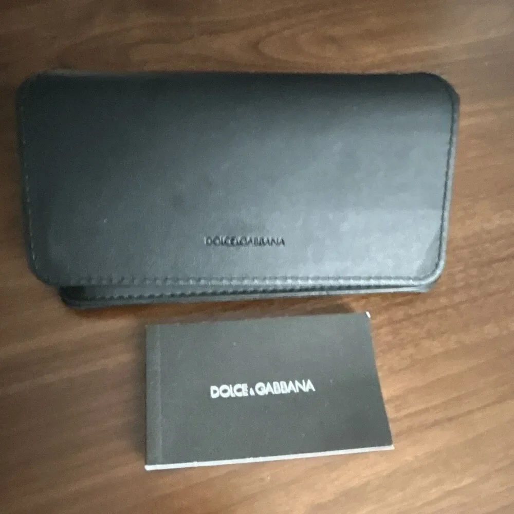 Dolce & Gabbana Black Hard Case for Eyeglasses w/ Dolce & Gabbana Booklet